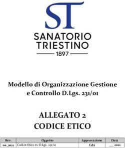 CODICE ETICO Modello di Organizzazione Gestione e Controllo D.Lgs. 231/01 - Rev - Sanatorio Triestino