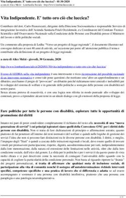 Vita Indipendente. E' tutto oro ciò che luccica? 01-30-2020