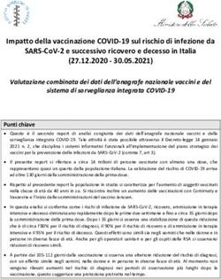 IMPATTO DELLA VACCINAZIONE COVID-19 SUL RISCHIO DI INFEZIONE DA SARS-COV-2 E SUCCESSIVO RICOVERO E DECESSO IN ITALIA (27.12.2020 - 30.05.2021) ...