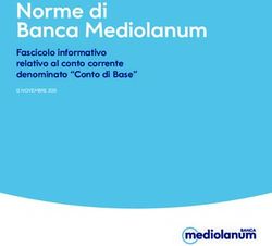 Norme di Banca Mediolanum - Fascicolo informativo relativo al conto corrente denominato "Conto di Base"