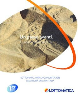 Un passo avanti. Le nostre scelte vincenti - LOTTOMATICA PER LA COMUNITÀ 2016 LE ATTIVITÀ DI IGT IN ITALIA