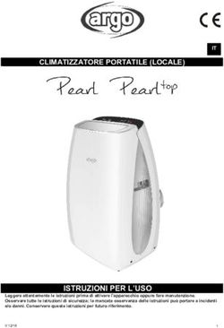 ISTRUZIONI PER L'USO - CLIMATIZZATORE PORTATILE (LOCALE) - Argoclima