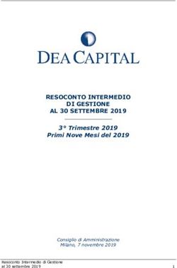 RESOCONTO INTERMEDIO DI GESTIONE AL 30 SETTEMBRE 2019 - 3 Trimestre 2019 Primi Nove Mesi del 2019 - Dea Capital
