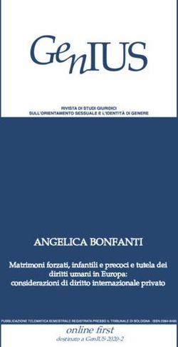 ANGELICA BONFANTI Matrimoni Forzati, Infantili E Precoci E Tutela Dei ...