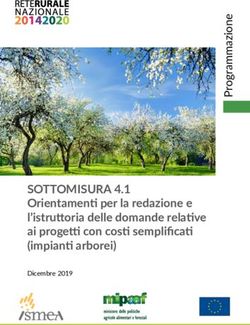 SOTTOMISURA 4.1 Orientamenti per la redazione e l'istruttoria delle domande relative ai progetti con costi semplificati (impianti arborei) ...