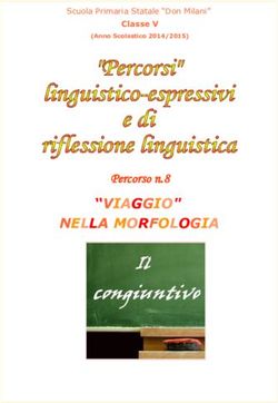 "VIAGGIO" NELLA MORFOLOGIA - Percorso n.8 - Classe V - Istituto Comprensivo Carpi 3