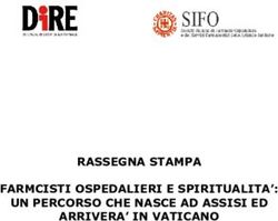 RASSEGNA STAMPA FARMCISTI OSPEDALIERI E SPIRITUALITA': UN PERCORSO CHE NASCE AD ASSISI ED ARRIVERA' IN VATICANO - SIFO