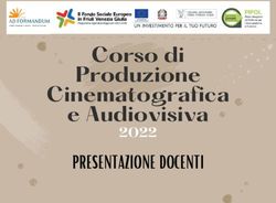 Corso di Produzione e Audiovisiva - Cinematografica PRESENTAZIONE DOCENTI 2022 - Il Friuli
