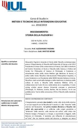 METODI E TECNICHE DELLE INTERAZIONI EDUCATIVE - IUL