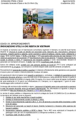 COVID-19. APPROFONDIMENTI INDICAZIONI UTILI A CHI RESTA IN VIETNAM - Consolato Generale d'Italia Ho ...