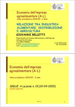 RELAZIONI TRA INDUSTRIA ALIMENTARE, DISTRIBUZIONE E AGRICOLTURA GIOVANNI BELLETTI