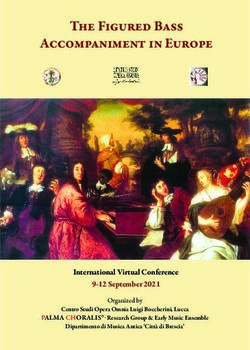 The Figured Bass Accompaniment in Europe