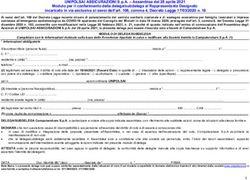 UNIPOLSAI ASSICURAZIONI S.p.A - Assemblea del 28 aprile 2021 Modulo per il conferimento della delega/subdelega al Rappresentante Designato ...