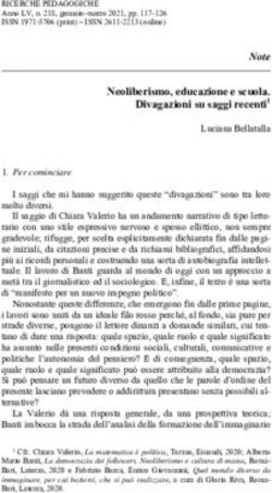 Note Neoliberismo, educazione e scuola. Divagazioni su saggi recenti1