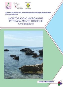 MONITORAGGIO MICROALGHE POTENZIALMENTE TOSSICHE - Annualit&agrave; 2018 Agenzia Regionale per la Protezione dell'Ambiente della Calabria Direzione ...