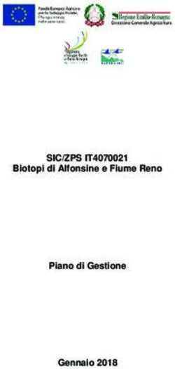 SIC/ZPS IT4070021 Biotopi di Alfonsine e Fiume Reno Piano di Gestione Gennaio 2018