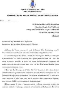 COMUNE CAPOFILA DELLA RETE DEI SINDACI RECOVERY SUD - Il Sicilia