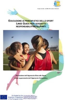 EDUCAZIONE AI PRINCIPI ETICI DELLO SPORT LINEE GUIDA PER I SOGGETTI RESPONSABILI/PARTECIPANTI