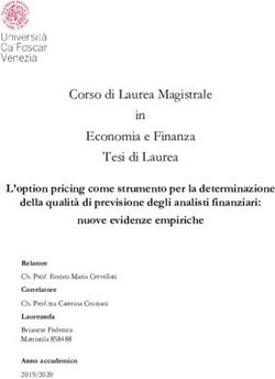 Corso di Laurea Magistrale in Economia e Finanza Tesi di Laurea