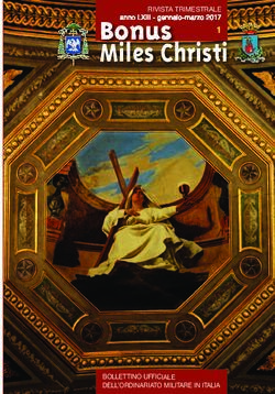 Bonus Miles Christi RIVISTA TRIMESTRALE - Ordinariato Militare