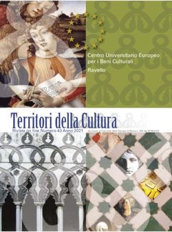 Territori della Cultura - Centro Universitario Europeo per i Beni Culturali Ravello - Centro Universitario Europeo per i ...