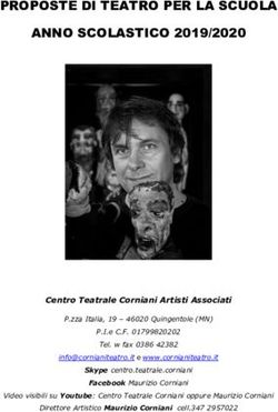 PROPOSTE DI TEATRO PER LA SCUOLA ANNO SCOLASTICO 2019/2020