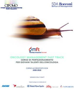 ONCOLOGY MANAGEMENT FAST TRACK - CORSO DI PERFEZIONAMENTO PER GIOVANI TALENTI DELL'ONCOLOGIA - SDA Bocconi