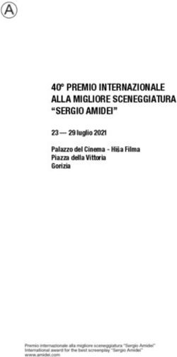 40 PREMIO INTERNAZIONALE ALLA MIGLIORE SCENEGGIATURA "SERGIO AMIDEI" 23 - 29 luglio 2021 Palazzo del Cinema - Hi&scaron;a Filma Piazza della Vittoria ...