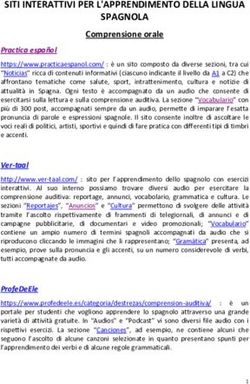 SITI INTERATTIVI PER L'APPRENDIMENTO DELLA LINGUA SPAGNOLA