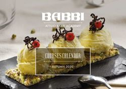 COURSES CALENDAR . AUTUMN2020 - Babbi