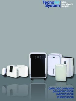 CATALOGO 2019/2020 DEUMIDIFICATORI UMIDIFICATORI PURIFICATORI