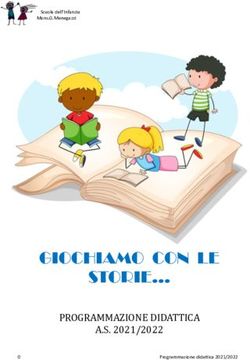 PROGRAMMAZIONE DIDATTICA A.S. 2021/2022 - GIOCHIAMO CON LE - Scuola dell'infanzia Mons ...