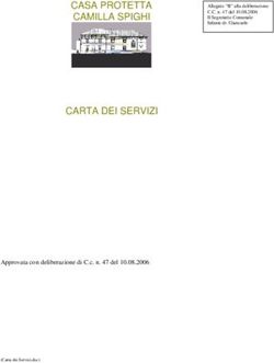 CASA PROTETTA CAMILLA SPIGHI CARTA DEI SERVIZI - Approvata con deliberazione di C.c. n. 47 del 10.08.2006 - Comune di ...