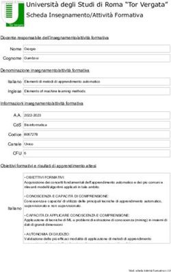 Università degli Studi di Roma "Tor Vergata" Scheda Insegnamento/Attività Formativa - Università degli Studi di Roma "Tor Vergata"