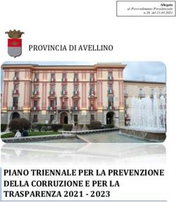 PIANO TRIENNALE PER LA PREVENZIONE DELLA CORRUZIONE E PER LA TRASPARENZA 2021 2023 - PROVINCIA DI AVELLINO