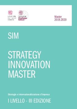 STRATEGY INNOVATION MASTER - SIM - I LIVELLO - III EDIZIONE - Ca' Foscari