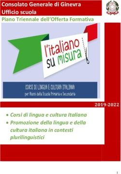 Consolato Generale di Ginevra Ufficio scuola Piano Triennale dell'Offerta Formativa - Corsi di lingua e cultura Italiana Promozione della ...