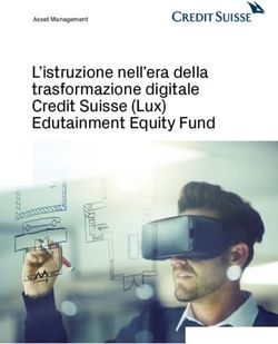 L'istruzione nell'era della trasformazione digitale Credit Suisse (Lux) Edutainment Equity Fund - Asset Management
