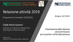 Relazione attivit&agrave; 2019 - Assemblea legislativa. Regione ...