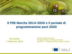 Il PSR Marche 2014-2020 e il periodo di programmazione post 2020 - Bruxelles 7 febbraio 2019 - Regione Marche
