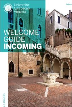 WELCOME GUIDE INCOMING - Ca' Foscari