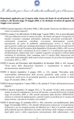 Il Ministro per i beni e le attività culturali e per il turismo - Ministero ...