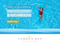 E SICUREZZA PROGRAMMA PROTEZIONE - ESTATE 2021 - Lardos Bay Hotel