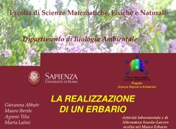 LA REALIZZAZIONE DI UN ERBARIO - Facolt&agrave; di Scienze Matematiche, Fisiche e Naturali