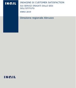 Direzione regionale Abruzzo - INDAGINE DI CUSTOMER SATISFACTION SUI SERVIZI EROGATI DALLE SEDI DELL'ISTITUTO - INAIL