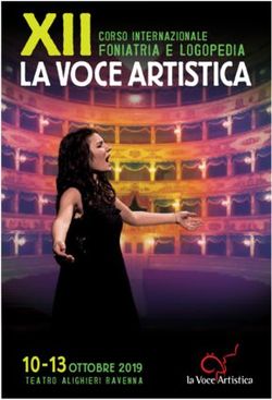 LA VOCE ARTISTICA XII CORSO INTERNAZIONALE FONIATRIA E LOGOPEDIA - 10-13 OTTOBRE 2019 - Sifel