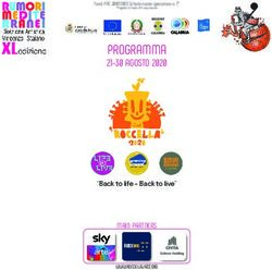PROGRAMMA 21-30 AGOSTO 2020 - MAIN PARTNERS