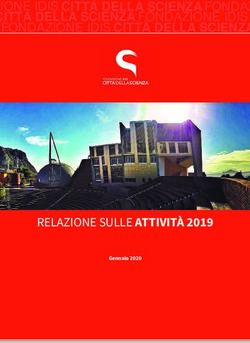 Relazione sulle attività 2019 - CITTà DELLA SCIENZA IONE IDIS - Città della Scienza