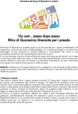 Via così... passo dopo passo Ritiro di Quaresima itinerante per i preado