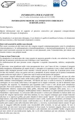 INFORMATIVA PER IL PAZIENTE - Policlinico San Marco